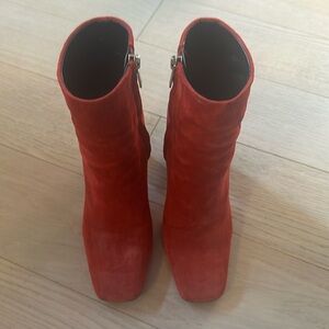 Marc Fisher Ltd Red Suede Booties